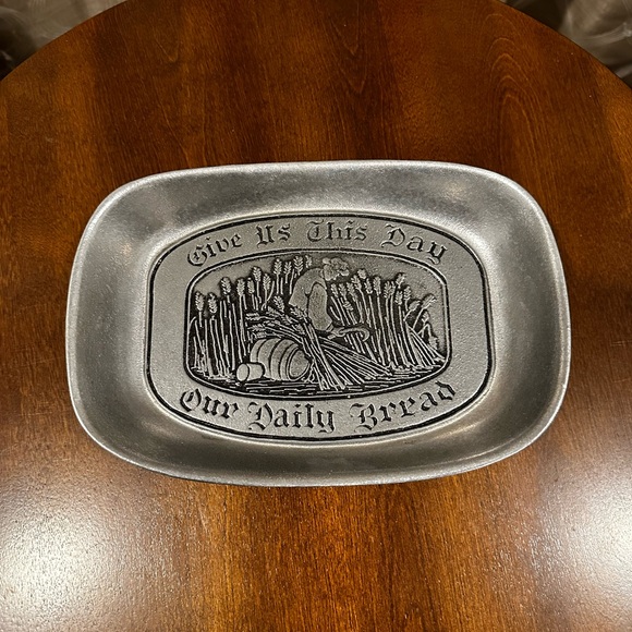 Vintage Collectible “Give Us This Day Our Daily Bread” Tray Plate - Picture 1 of 6